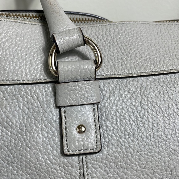 Kate Spade Large Grey Leather Zippered Top Handle Satchel *See Description* - Picture 7 of 17